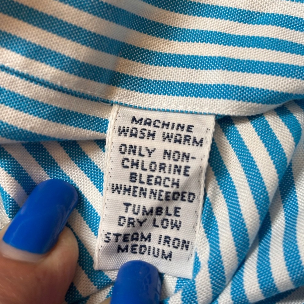 Polo Ralph Lauren Blake Shirt Mens XXL Blue White Stripe Cotton Button Down - Picture 12 of 13